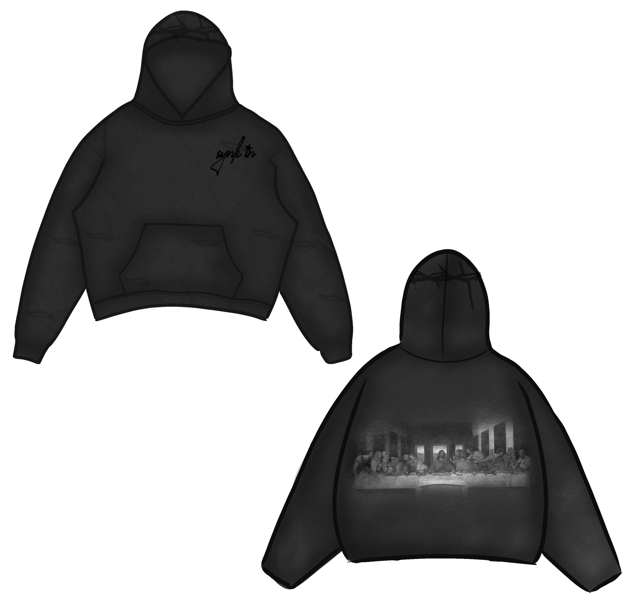 Distressed Last Supper Hoodie