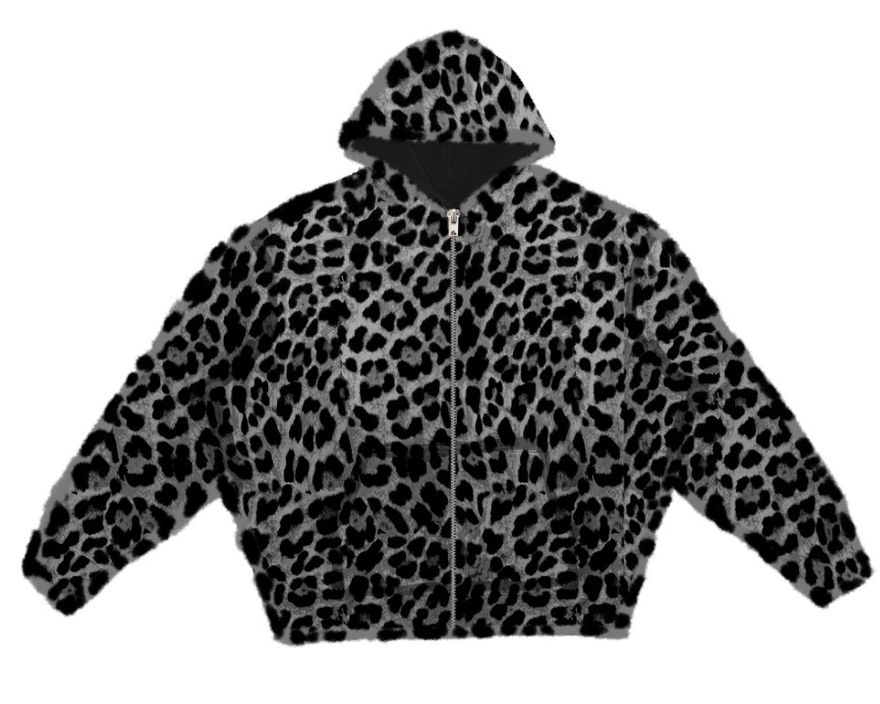 Reversible Leopard Zip-Up