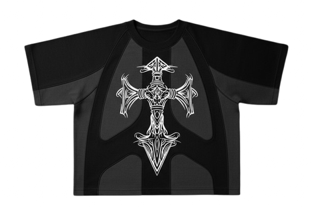 Cross Abstract Boxy Tee