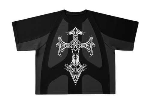 Cross Abstract Boxy Tee
